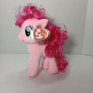 Ty Beanie Baby PINKIE PIE My Little Pony 7 In. NEW Plush Pink Animal Toy MWMTs